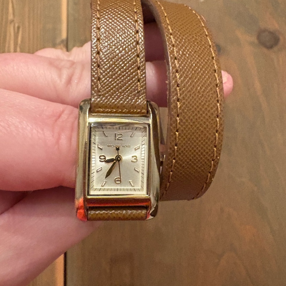 Michael Kors Brown Leather Strap Watch